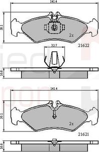 Comline ADB0453 - Комплект спирачно феродо, дискови спирачки vvparts.bg