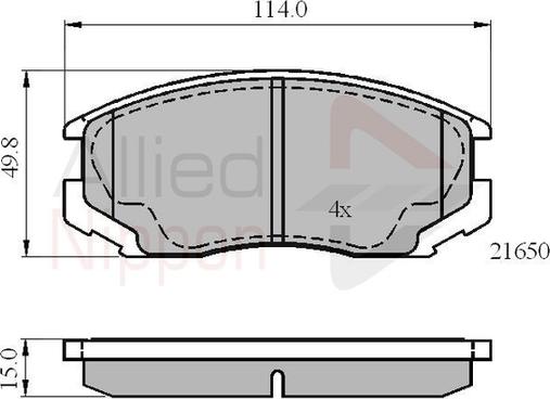 Comline ADB0415 - Комплект спирачно феродо, дискови спирачки vvparts.bg