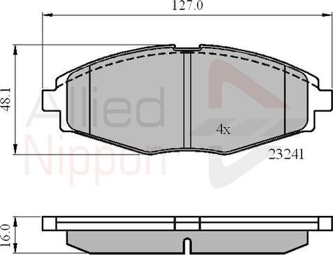 Comline ADB0486 - Комплект спирачно феродо, дискови спирачки vvparts.bg