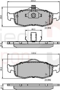 Comline ADB0514 - Комплект спирачно феродо, дискови спирачки vvparts.bg