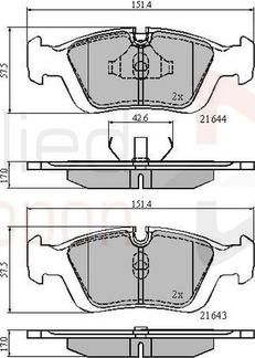 Comline ADB0513 - Комплект спирачно феродо, дискови спирачки vvparts.bg