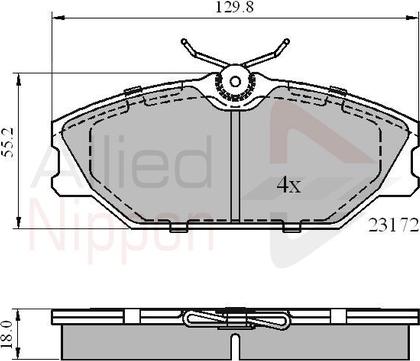 Comline ADB0526 - Комплект спирачно феродо, дискови спирачки vvparts.bg