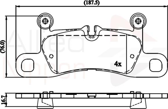 Comline ADB06048 - Комплект спирачно феродо, дискови спирачки vvparts.bg