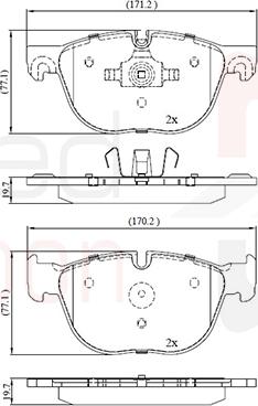 Comline ADB06003 - Комплект спирачно феродо, дискови спирачки vvparts.bg