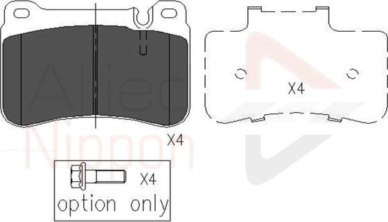 Comline ADB06007 - Комплект спирачно феродо, дискови спирачки vvparts.bg