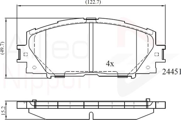 Comline ADB06014 - Комплект спирачно феродо, дискови спирачки vvparts.bg