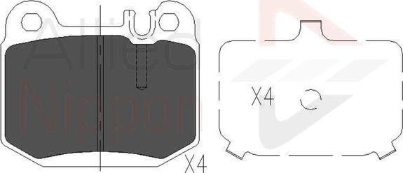 Comline ADB06025 - Комплект спирачно феродо, дискови спирачки vvparts.bg