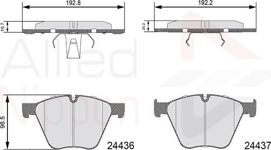 Comline ADB06111 - Комплект спирачно феродо, дискови спирачки vvparts.bg