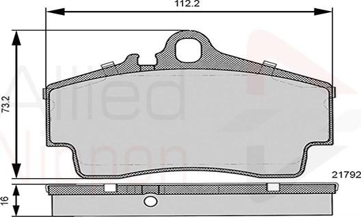 Comline ADB06130 - Комплект спирачно феродо, дискови спирачки vvparts.bg