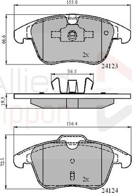 Comline ADB01591 - Комплект спирачно феродо, дискови спирачки vvparts.bg