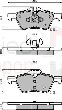 Comline ADB01548 - Комплект спирачно феродо, дискови спирачки vvparts.bg