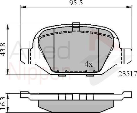 Comline ADB01559 - Комплект спирачно феродо, дискови спирачки vvparts.bg
