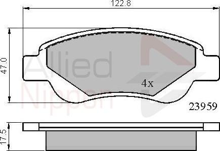 Comline ADB01552 - Комплект спирачно феродо, дискови спирачки vvparts.bg