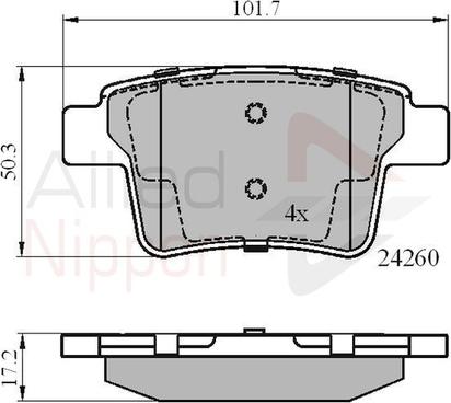 Comline ADB01557 - Комплект спирачно феродо, дискови спирачки vvparts.bg