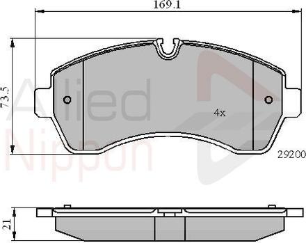 Comline ADB01569 - Комплект спирачно феродо, дискови спирачки vvparts.bg