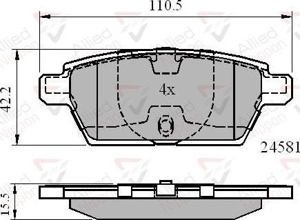 Comline ADB01514 - Комплект спирачно феродо, дискови спирачки vvparts.bg