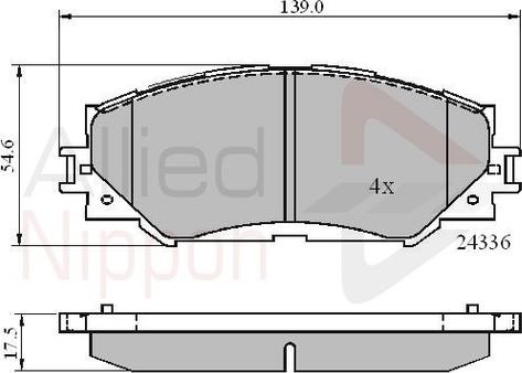 Comline ADB01515 - Комплект спирачно феродо, дискови спирачки vvparts.bg