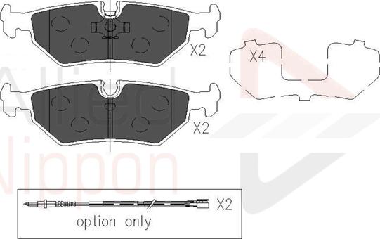 Comline ADB01527 - Комплект спирачно феродо, дискови спирачки vvparts.bg