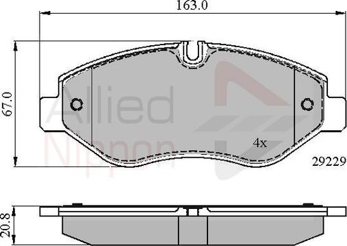 Comline ADB01616 - Комплект спирачно феродо, дискови спирачки vvparts.bg