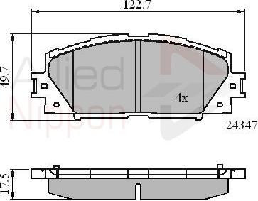 Comline ADB01612 - Комплект спирачно феродо, дискови спирачки vvparts.bg