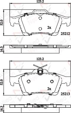 Comline ADB01629 - Комплект спирачно феродо, дискови спирачки vvparts.bg