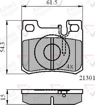 Comline ADB01067 - Комплект спирачно феродо, дискови спирачки vvparts.bg