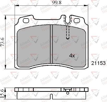 Comline ADB01006 - Комплект спирачно феродо, дискови спирачки vvparts.bg