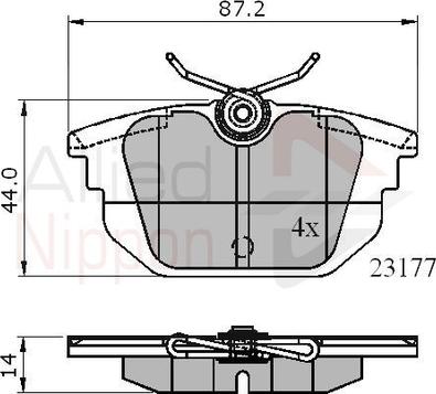 Comline ADB01012 - Комплект спирачно феродо, дискови спирачки vvparts.bg