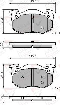 Comline ADB01080 - Комплект спирачно феродо, дискови спирачки vvparts.bg