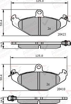 Comline ADB01081 - Комплект спирачно феродо, дискови спирачки vvparts.bg