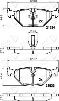 Comline ADB01024 - Комплект спирачно феродо, дискови спирачки vvparts.bg