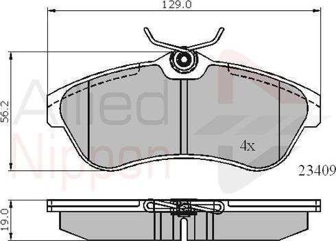 Comline ADB01146 - Комплект спирачно феродо, дискови спирачки vvparts.bg