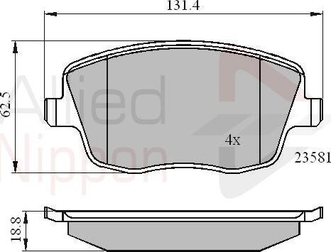 Comline ADB01147 - Комплект спирачно феродо, дискови спирачки vvparts.bg