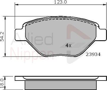 Comline ADB01159 - Комплект спирачно феродо, дискови спирачки vvparts.bg