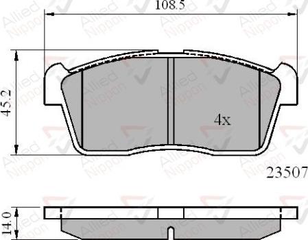 Comline ADB01113 - Комплект спирачно феродо, дискови спирачки vvparts.bg