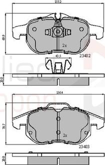 Comline ADB01137 - Комплект спирачно феродо, дискови спирачки vvparts.bg