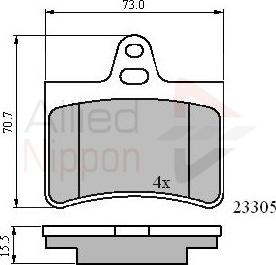 Comline ADB01122 - Комплект спирачно феродо, дискови спирачки vvparts.bg