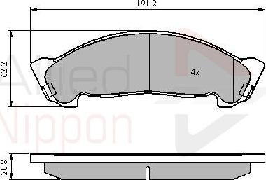 Comline ADB01175 - Комплект спирачно феродо, дискови спирачки vvparts.bg