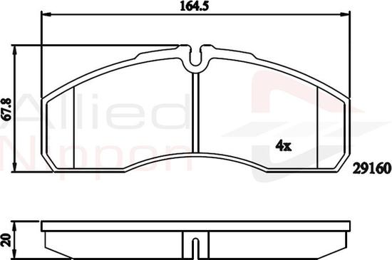 Comline ADB01173 - Комплект спирачно феродо, дискови спирачки vvparts.bg