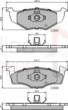 Comline ADB0180 - Комплект спирачно феродо, дискови спирачки vvparts.bg