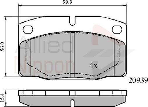 Comline ADB0135 - Комплект спирачно феродо, дискови спирачки vvparts.bg