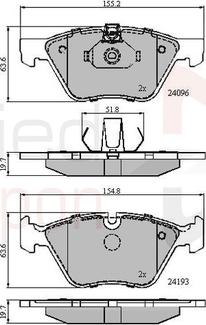 Comline ADB01300 - Комплект спирачно феродо, дискови спирачки vvparts.bg