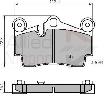 Comline ADB01316 - Комплект спирачно феродо, дискови спирачки vvparts.bg