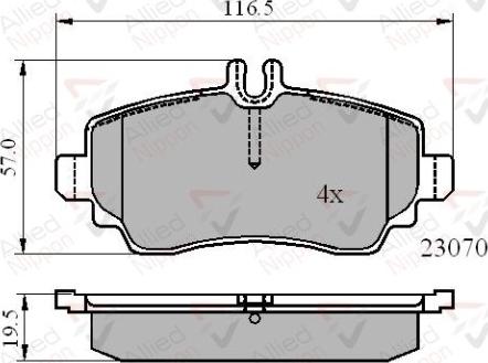 Comline ADB01318 - Комплект спирачно феродо, дискови спирачки vvparts.bg