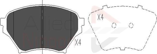 Comline ADB01206 - Комплект спирачно феродо, дискови спирачки vvparts.bg