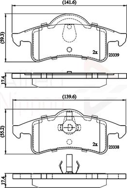 Comline ADB01231 - Комплект спирачно феродо, дискови спирачки vvparts.bg