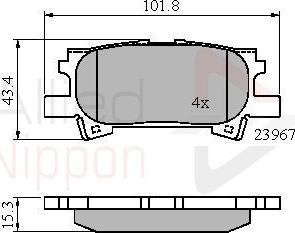 Comline ADB01279 - Комплект спирачно феродо, дискови спирачки vvparts.bg