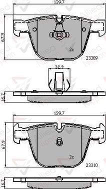 Comline ADB01794 - Комплект спирачно феродо, дискови спирачки vvparts.bg