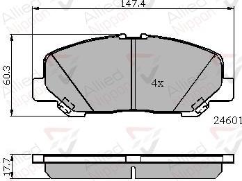 Comline ADB01701 - Комплект спирачно феродо, дискови спирачки vvparts.bg