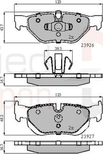 Comline ADB01708 - Комплект спирачно феродо, дискови спирачки vvparts.bg